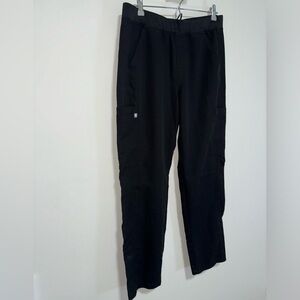 Figs Men's Axim Cargo Scrub Pant Sz L Black Technical  Anti-wrinkle 7 Pockets